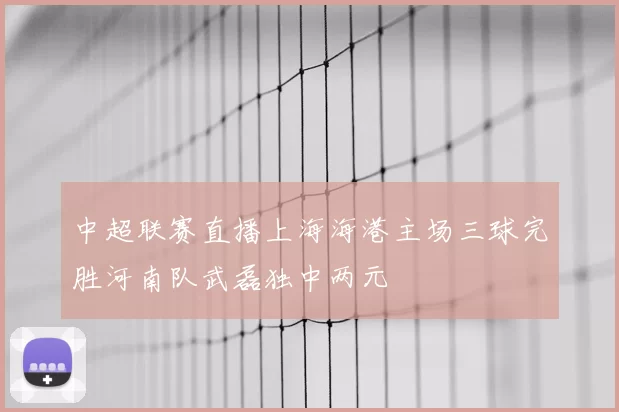 中超联赛直播上海海港主场三球完胜河南队武磊独中两元